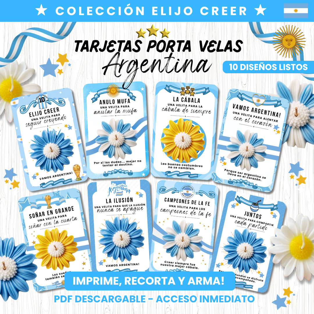 Plantillas para Velas Argentina – Colección Elijo Creer