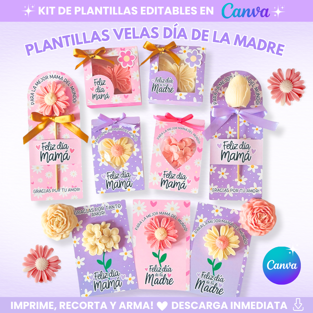 Plantillas Velas Día de la Madre