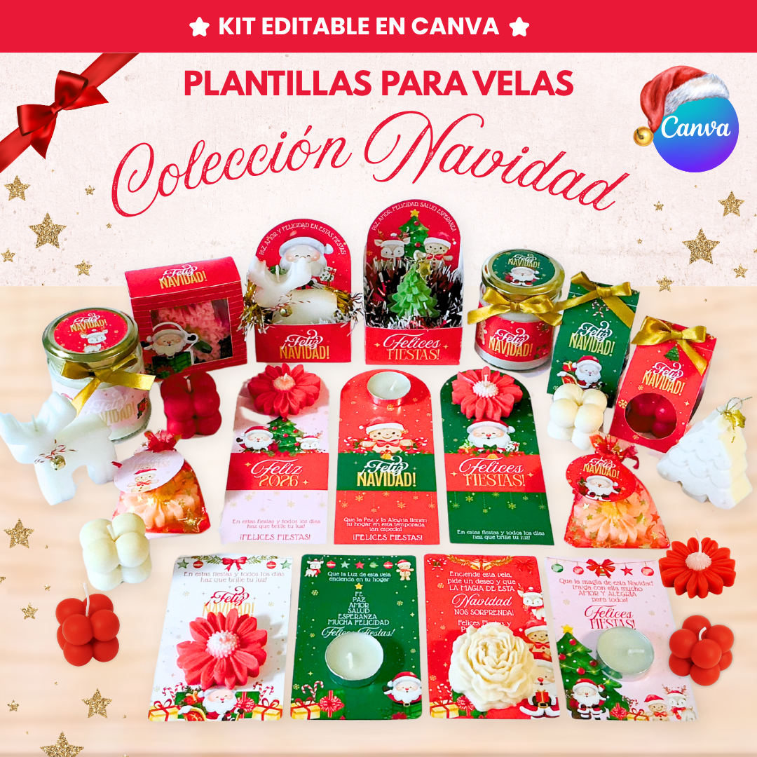 Plantillas para Velas Colección Navidad